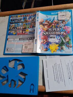 BOX ONLY Wii-U 2 Game Cases Super Smash + Blank Replacement NO GAMES